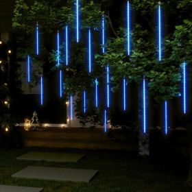 Meteor Lights 20 pcs 2 ft Blue 720 LEDs Indoor Outdoor