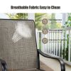 MEOOEM Patio Textilene Swivel Chairs 4PCS Outdoor Dining Chairs with Mesh Fabric Weather Resistant Furniture for Garden Backyard