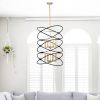 Transitional Gold/Matte Black Metal Chandelier Fixture; 8 lights ; 2-Tier-Candle Ceiling Light for Living Room; Bedroom; Dining Room; Dimmable; E12; W