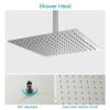 3-Spray Patterns 16-Inch Adjustable Ceiling Mounted Shower Head